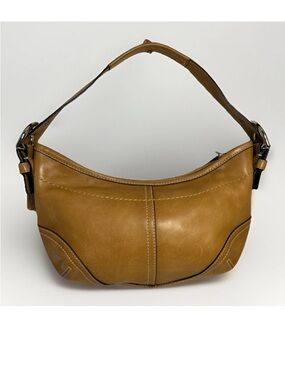 Y2K Coach Soho Small Shoulder Bag / Hobo Bag in Beautiful Tan Leather  9541 Rare